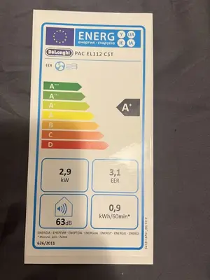 Climatiseur mobile Delonghi PAC EL 112 CST 11000 BTU, 63dB À+ - Miniature 3