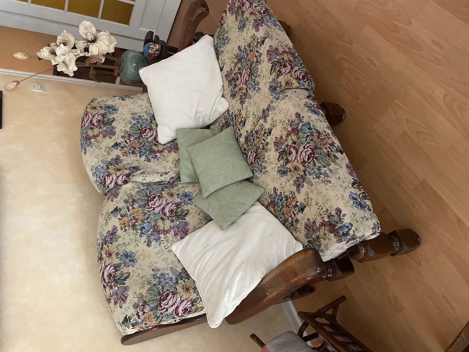 Salon vintage 2 places + fauteuil - Photo 1