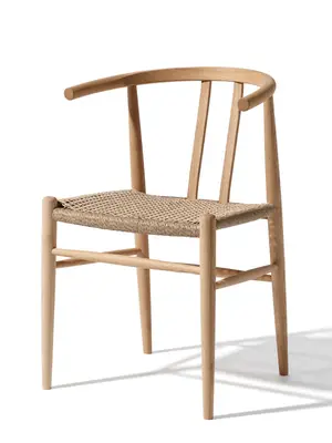 Chaise Scandinave Chêne Massif + Corde Tressée - Comme Neuve - LIVRAISON SEULEMENT - Miniature 2