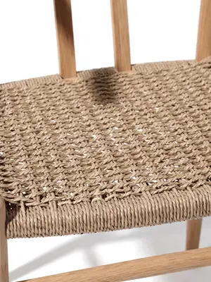Chaise Scandinave Chêne Massif + Corde Tressée - Comme Neuve - LIVRAISON SEULEMENT - Miniature 4