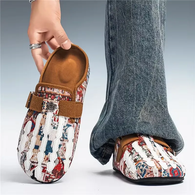 Mocassins tissés motif ethnique – Homme - Photo 1