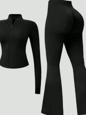Ensemble sportswear femme veste + legging flare