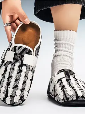 Mocassins tissés motif ethnique – Homme - Miniature 2