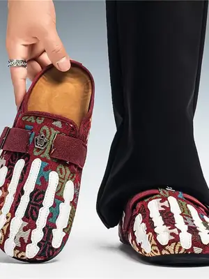 Mocassins tissés motif ethnique – Homme - Miniature 3