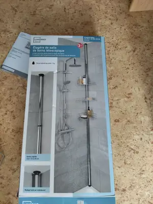 Étagère salle de bain télescopique neuve 3 paniers - Miniature 4