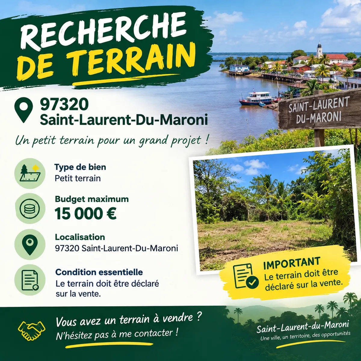 Recherche petit terrain pour résidence principale, budget de 15 000 € - Photo 1