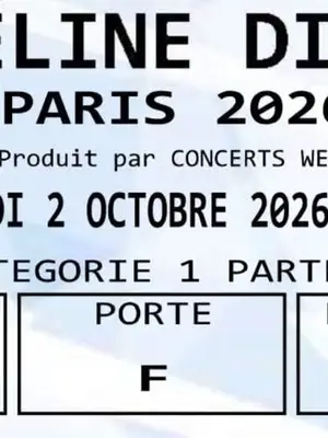 Billet Concert Céline Dion