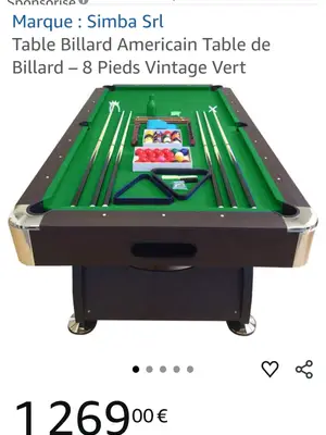 Billard complet en parfait état - Miniature 4