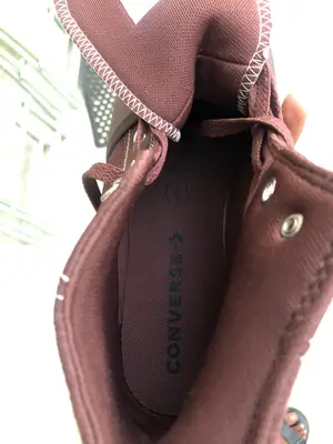 Baskets montantes Converse All Star marron bordeaux en très bon état, pointure 42 - Miniature 5