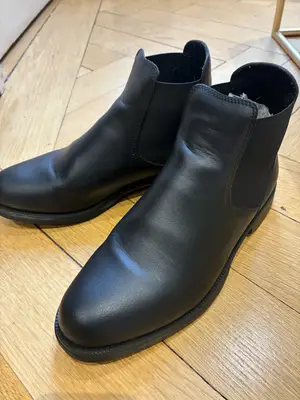 Boots d’équitation en cuir noires, taille 41, avec semelle amovible