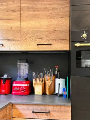 Piano de cuisson haut de gamme inox vitrocéramique + gaz - Miniature 4