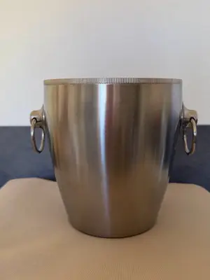 Seau à champagne vintage Létang Rémy en inox 18/10 avec poignées mobiles