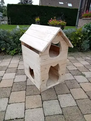Abri pour chat avec couvercle, petit ou grand format