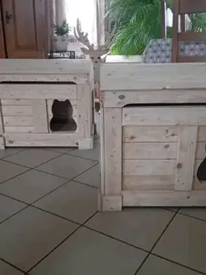 Abri pour chat avec couvercle, petit ou grand format - Miniature 5