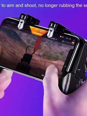 Support de jeu mobile ergonomique avec gâchettes physiques, noir irisé - Miniature 2