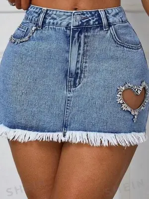 Jupe jean tendance neuve - Miniature 4