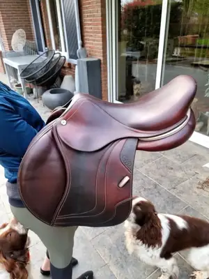 Selle CWD Classic 2019 17 pouces semi-creux marron avec protège-selle