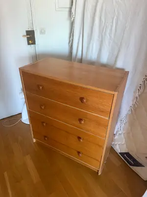 Commode vintage bois 4 tiroirs