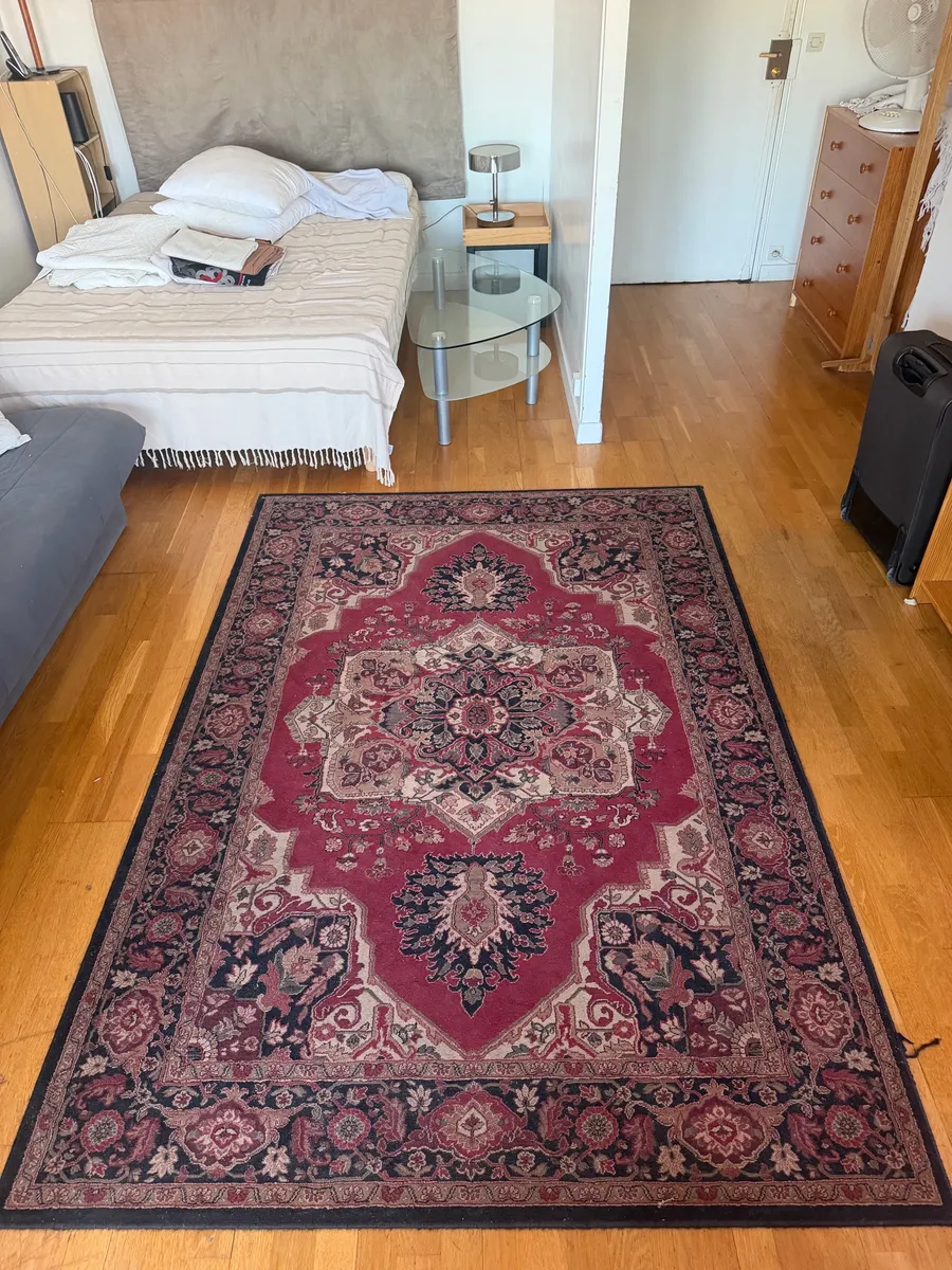 Grand tapis persan authentique motifs floraux - Photo 1