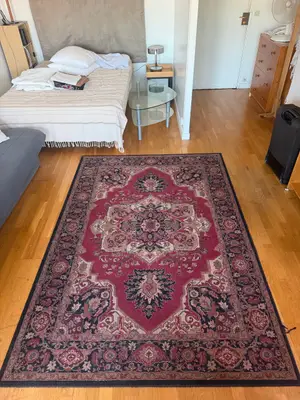 Grand tapis persan authentique motifs floraux