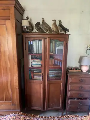 2 Bibliothèques vitrées en bois style ancien