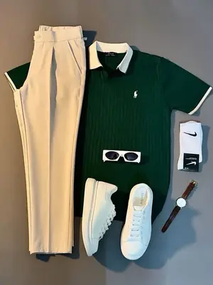 Ensemble chic complet - T-shirt, pantalon, chaussures et accessoires - Miniature 3