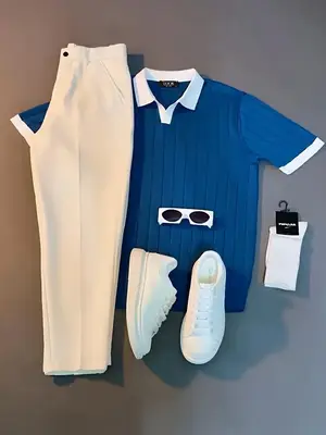 Ensemble chic complet - T-shirt, pantalon, chaussures et accessoires - Miniature 4