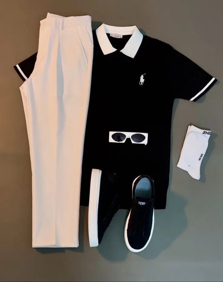 Ensemble chic complet - T-shirt, pantalon, chaussures et accessoires - Photo 1