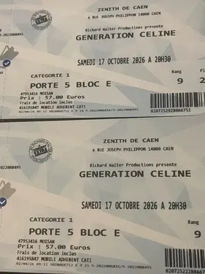 2 places pour Génération Céline au Zénith de Caen, le 17 octobre 2026