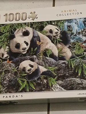 Puzzle panda de 1 000 pièces, complet et en très bon état
