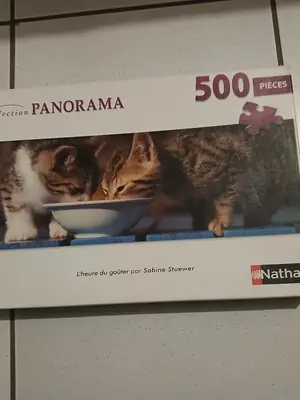 Puzzle représentant un chat, 500 pièces, complet et en très bon état