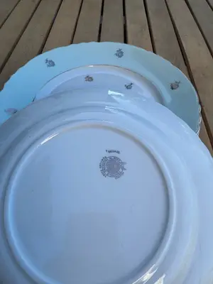 Lot de 4 assiettes plates faïencerie d’Orchies modèle Hermès - Miniature 2