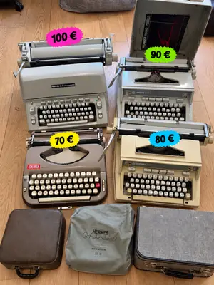 Machines à écrire vintage Hermès & Wolf - Collectionneurs