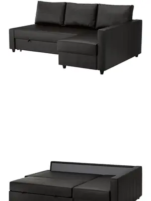 Canapé convertible IKEA noir