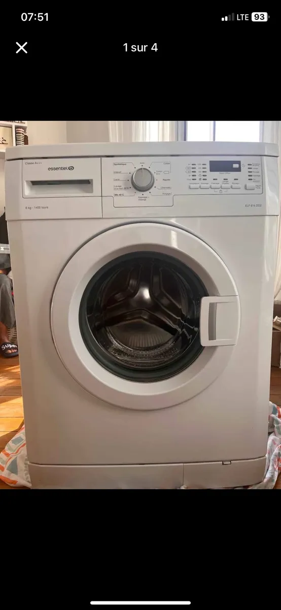 Lave-linge Essentiel ELF614DD2, capacité de 6 kg, utilisé à peine 3 ans - Photo 1