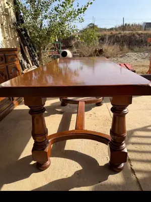Grande table de salle à manger en bois, style rustique, 200 x 80 x 80 cm