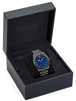 Montre Versace Vertime 43mm Chronographe Bleu Gunmetal - Miniature 2