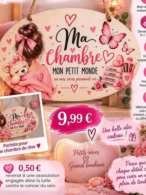 Plaques décoratives Octobre Rose - Miniature 2