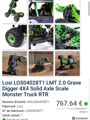 Monster truck télécommandé Grave Digger - Miniature 3