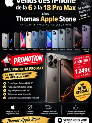 iPhone Apple disponibles du iPhone 6 au 18 Pro Max