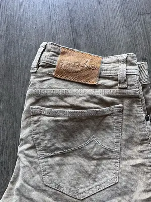 Jean Jacob Cohën 688 Bard côtelé beige patch pony hair - Miniature 2