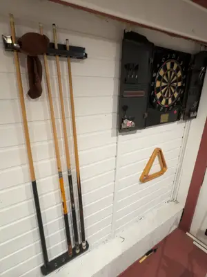 Billard américain démonté de 2,21 x 1,21 m avec boules et queues incluses - Miniature 4