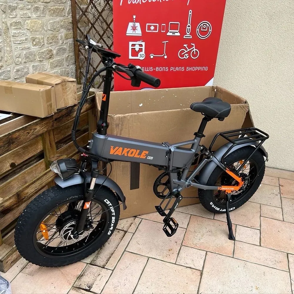 Vélo électrique pliant Vakole CO20 Max avec pneus fat tire de 20 pouces - Photo 1