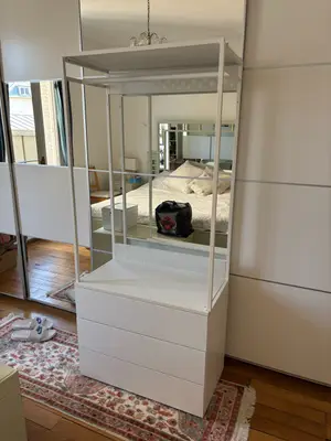 Meuble de rangement IKEA blanc 3 tiroirs + penderie
