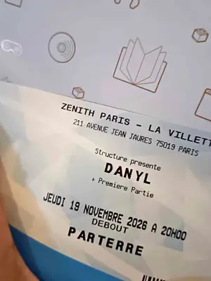 2places pour Danyl au Zénith de Paris le 19 novembre 2026