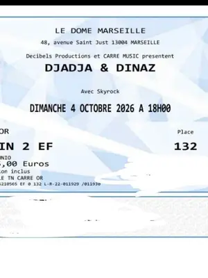 Deux places pour Djadja & Dinaz au Dôme de Marseille le 4 octobre - Miniature 2