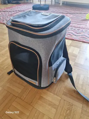 Sac à dos Lekesky extensible et pliable pour animaux, avec fenêtres en filet