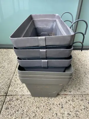 Lot de 6 bacs de jardin à suspendre pour fleurs sur terrasse