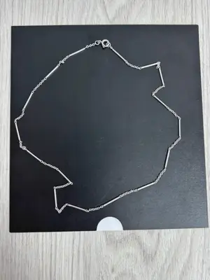 Collier en argent chaîne fine maillons - Miniature 2