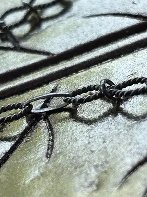 Collier vintage en argent maille travaillée